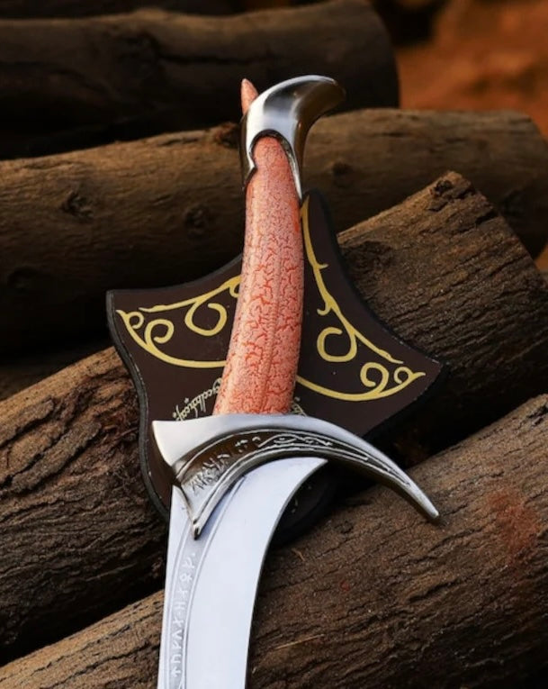 Custom Handmade Steel Sword Fantasy Sword With Wall Mount