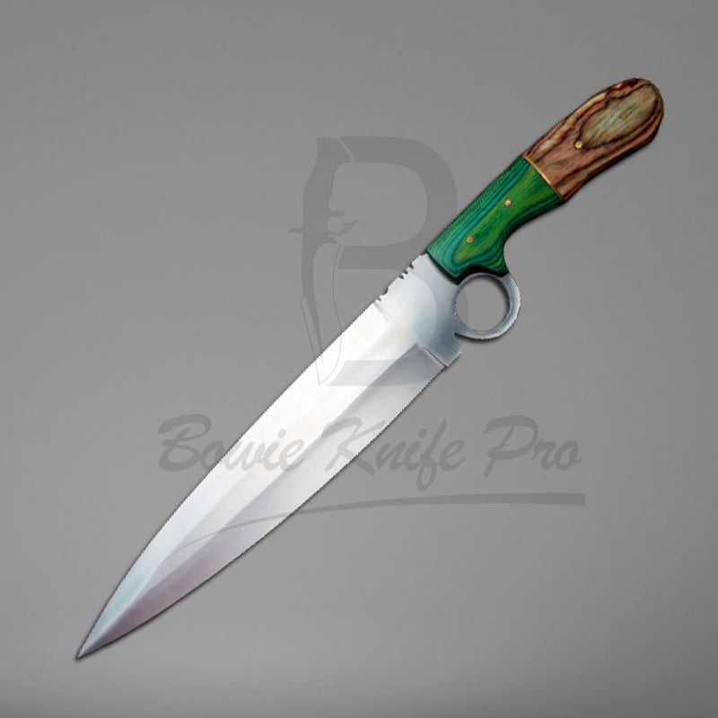 Dagger Knife Style Hunting Knife Steel Blade Wood Handle Full Tang Knife With Knife Sheath VK-214