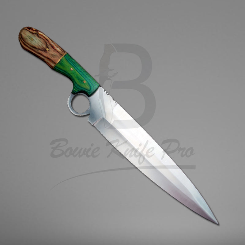 Dagger Knife Style Hunting Knife Steel Blade Wood Handle Full Tang Knife With Knife Sheath VK-214